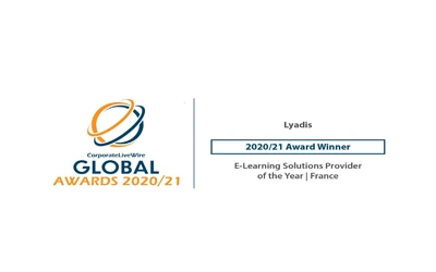 Logo Corporate LiveWire Global Awards 2020/21, Lyadis, E-Learning Solutions Provider of the Year, France.